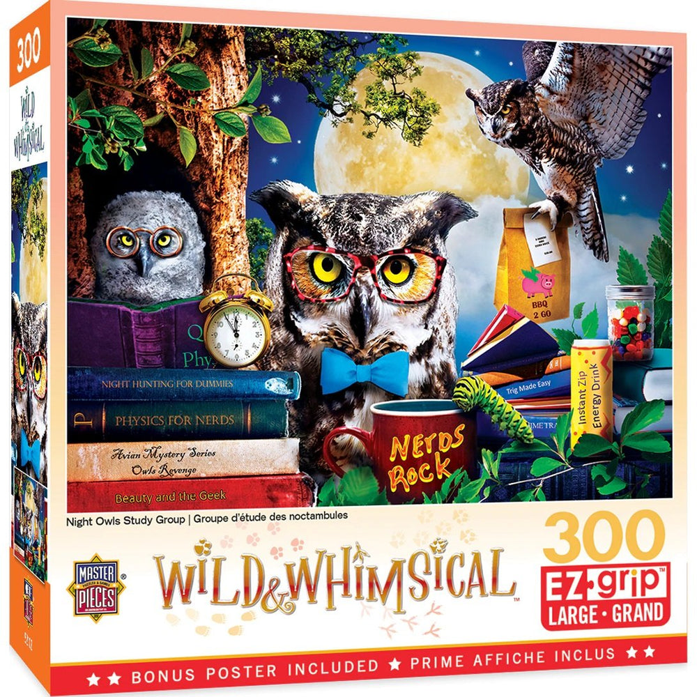 Wild & Whimsical - Night Owls Study Group 300 Piece Puzzle