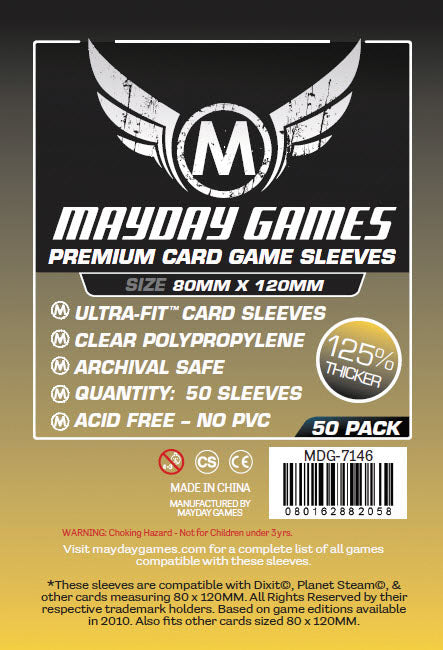 Sleeves: Premium Magnum Gold Sleeves 80mm x 120mm (Dixit)
