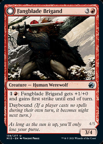 Fangblade Brigand // Fangblade Eviscerator [Innistrad: Midnight Hunt]