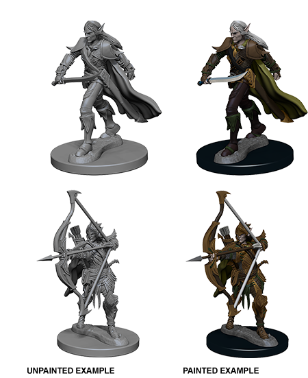 Pathfinder Battles Deep Cuts Unpainted Miniatures: Elf Male Fighter