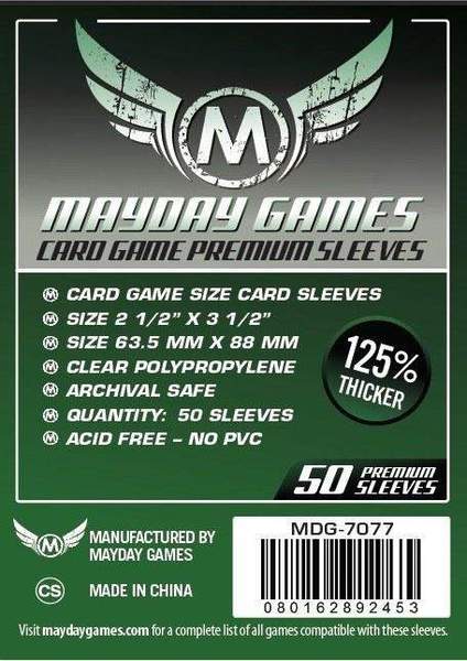 Sleeves: Premium Card Sleeves 63.5mm x 88mm Dark Green (50)