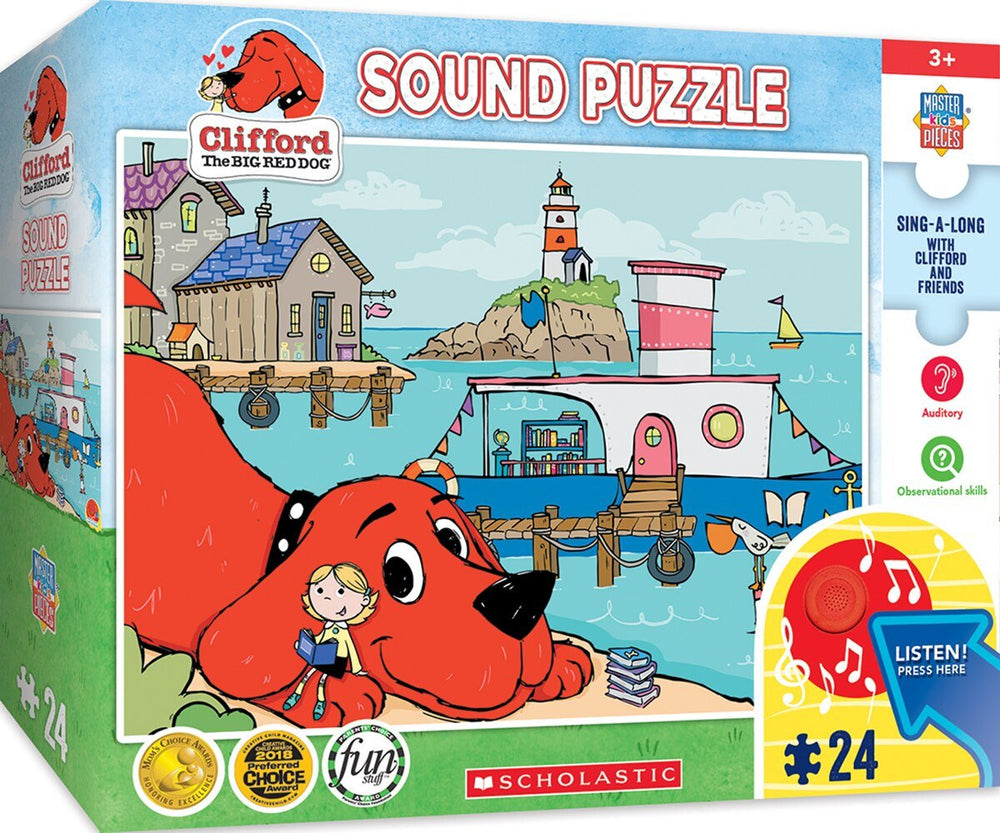 Clifford - Library Boat - 24 Piece Kids Puzzle with Sound Chip