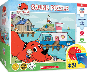 Clifford - Library Boat - 24 Piece Kids Puzzle with Sound Chip