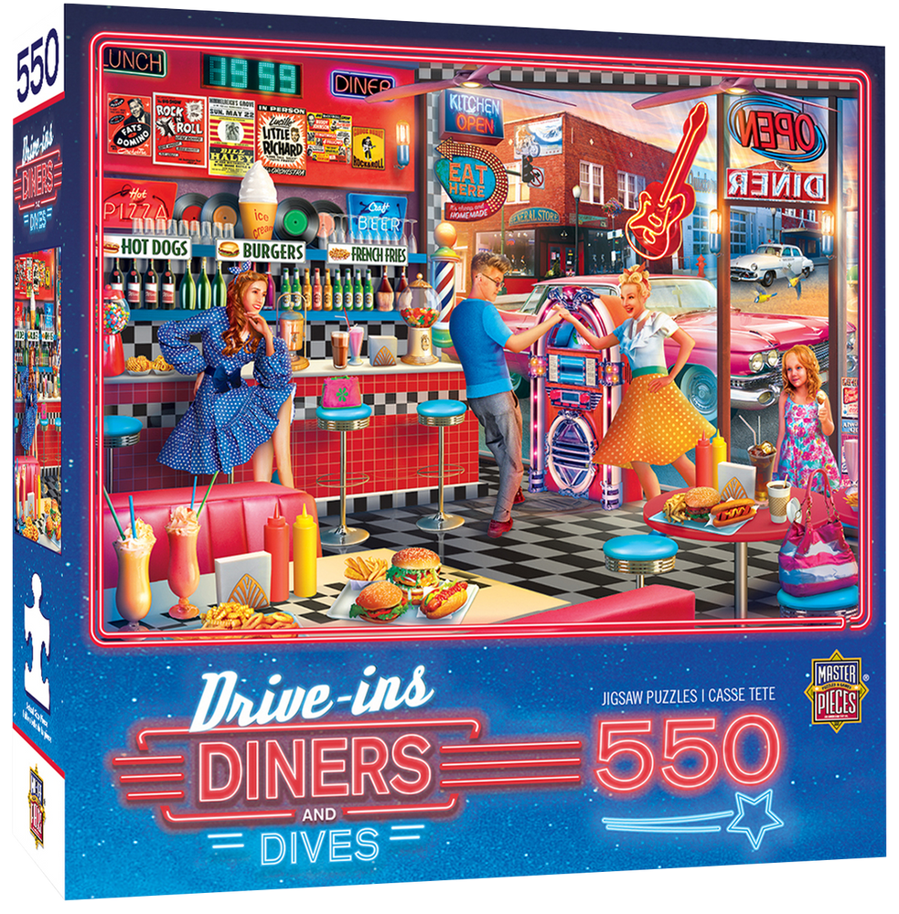 Drive-ins Diners and Dives - Good Times Diner - 550 Piece Puzzle