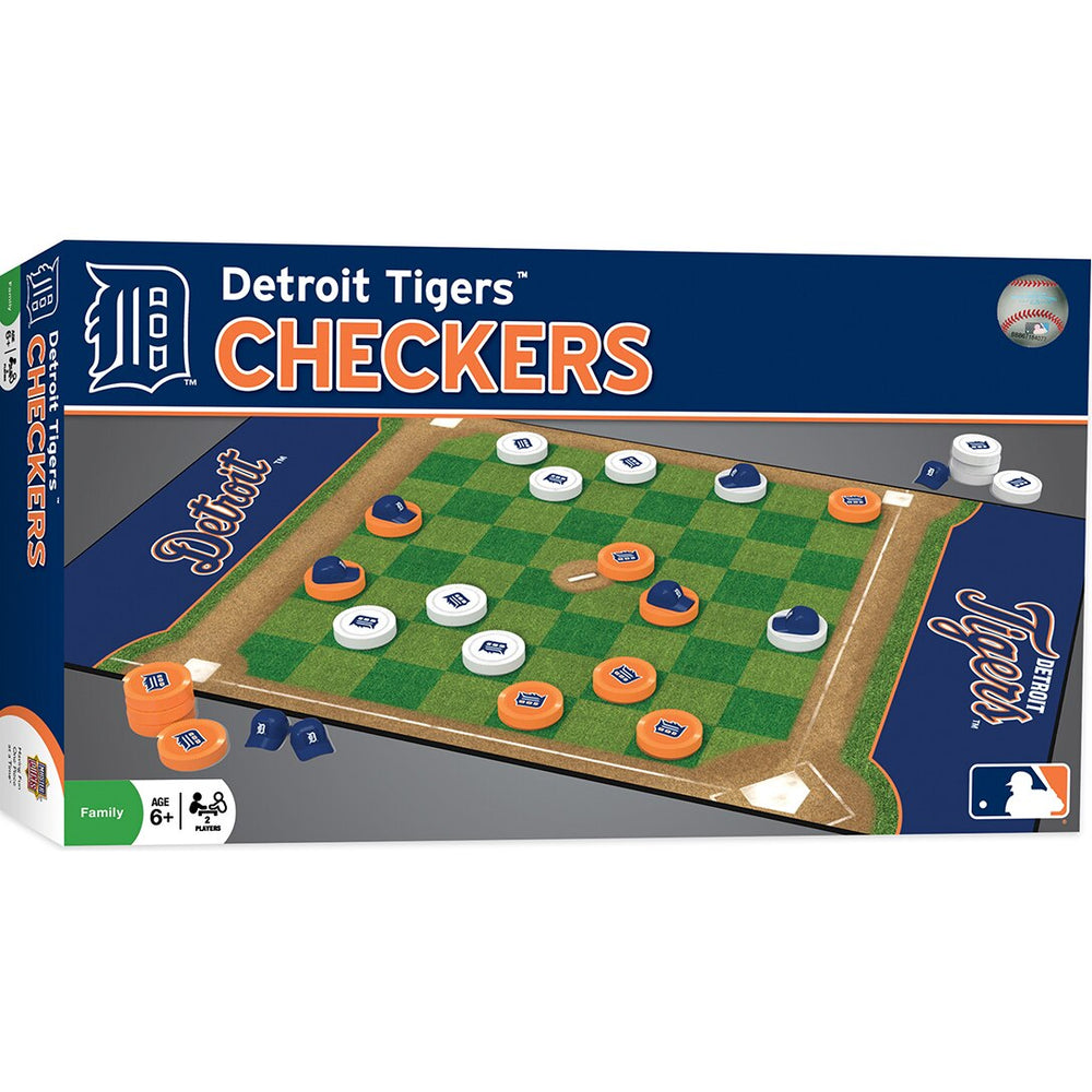 MLB Detroit Tigers Checkers Board Game