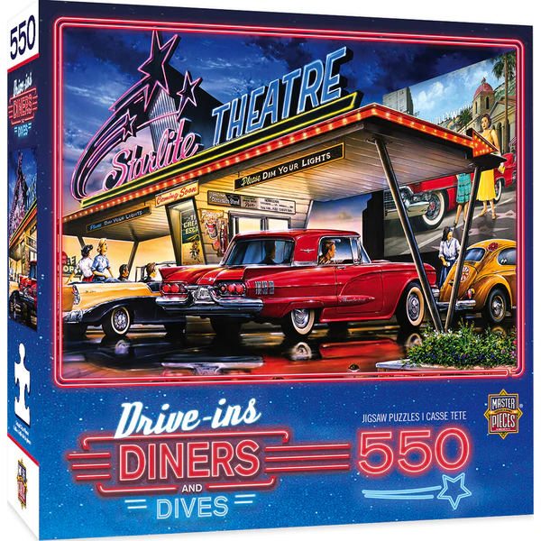 Drive-ins Diners and Dives - Starlite Drive-In - 550 Piece Puzzle