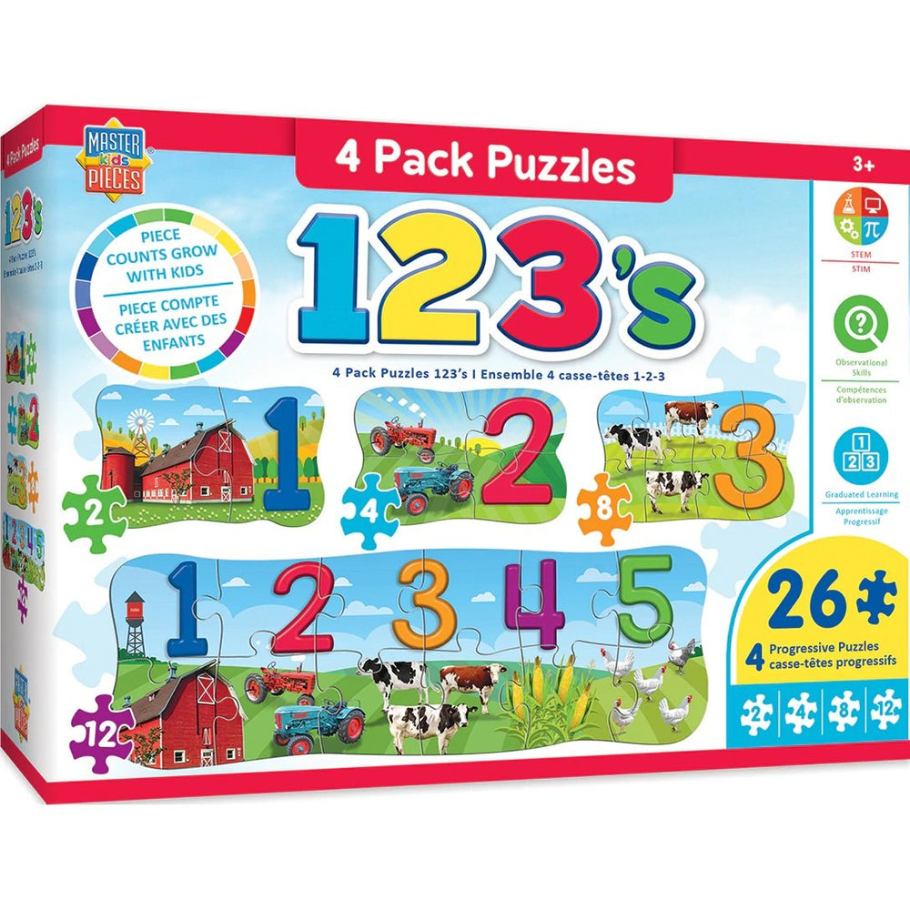 Educational 4 Pack - 123 on the Farm Jigsaw Puzzle