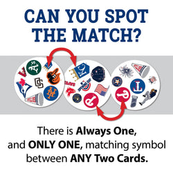 MLB Major League Baseball Spot it! Card Game