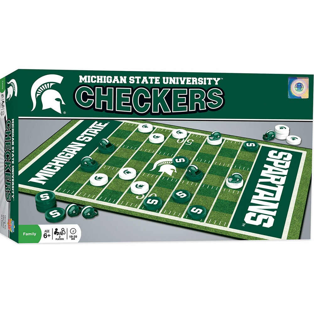 Michigan State University Spartans Checkers Board Game