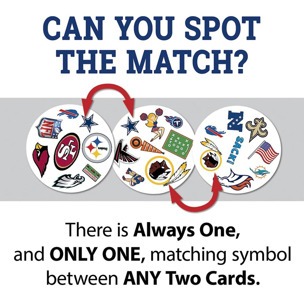 NFL National Fooball League Spot it! Card Game
