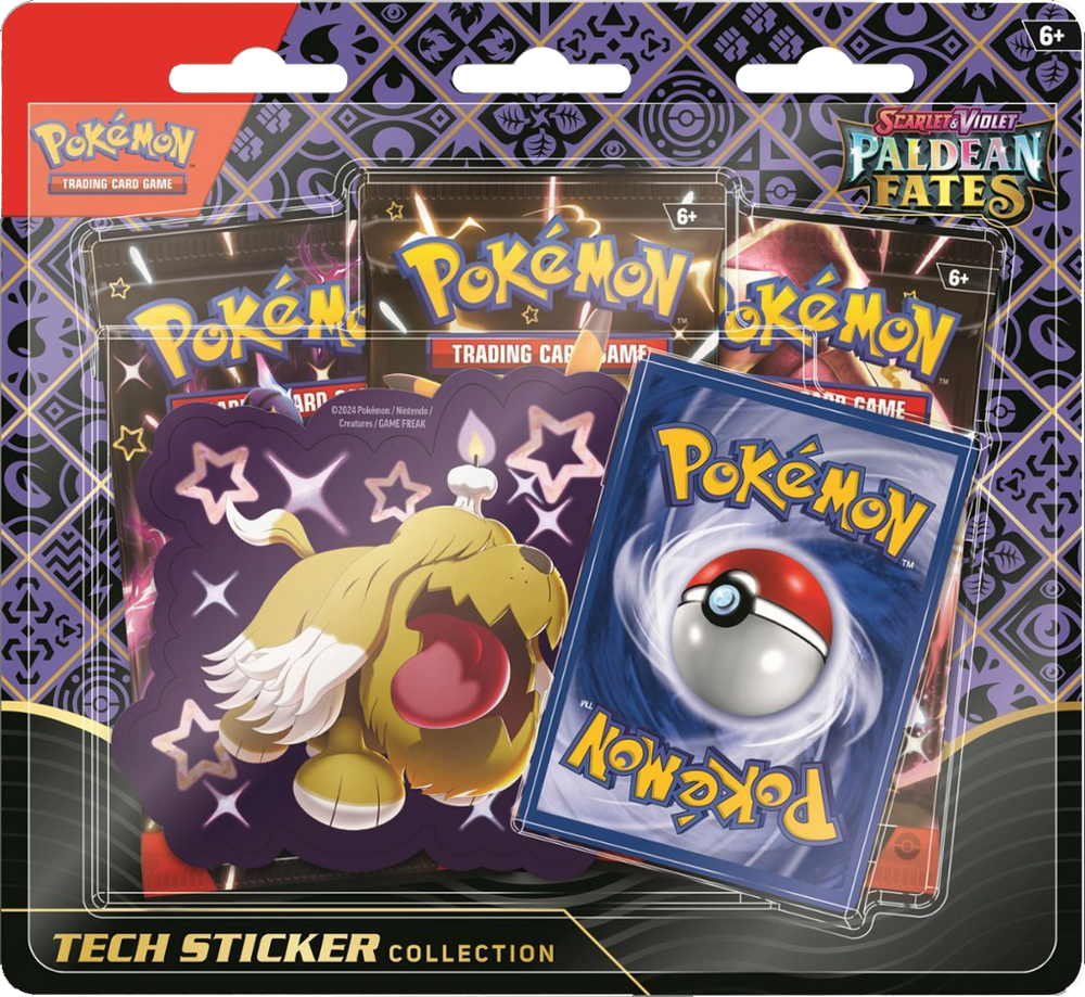 Pokémon TCG: Scarlet & Violet - Paldean Fates 3 Pack Tech Sticker Collection