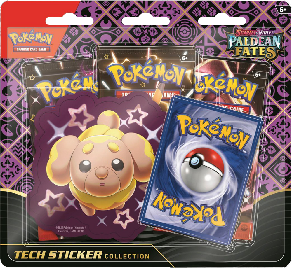 Pokémon TCG: Scarlet & Violet - Paldean Fates 3 Pack Tech Sticker Collection