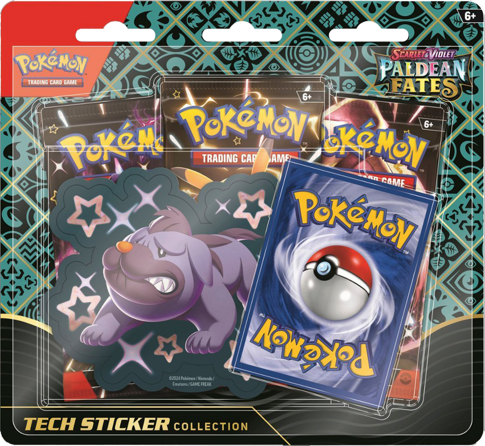 Pokémon TCG: Scarlet & Violet - Paldean Fates 3 Pack Tech Sticker Collection