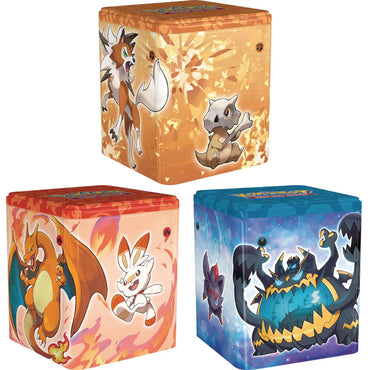 Pokemon Stacking Tins Oct 2022 Fire-Fighting-Dark Options