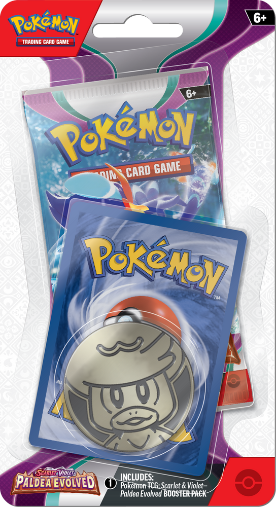 Pokémon TCG: Scarlet & Violet - Paldea Evolved Checklane Blister Pack with Coin and Promo