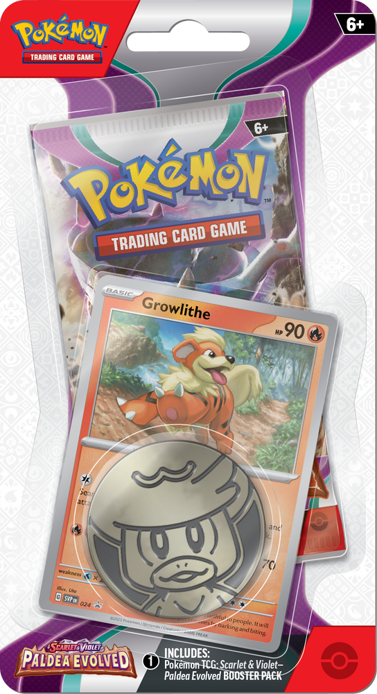 Pokémon TCG: Scarlet & Violet - Paldea Evolved Checklane Blister Pack with Coin and Promo