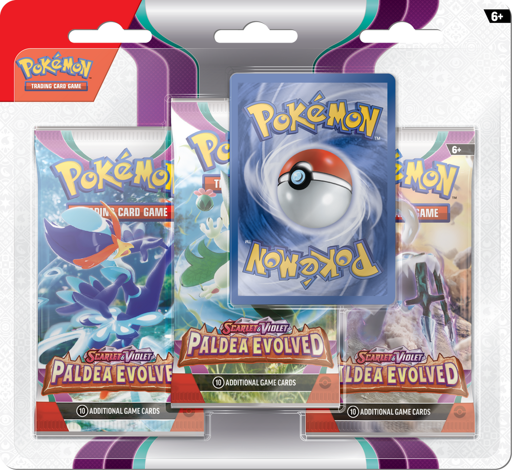 Pokémon TCG: Scarlet & Violet - Paldea Evolved 3 Pack Blister Pack with Promo and Coin