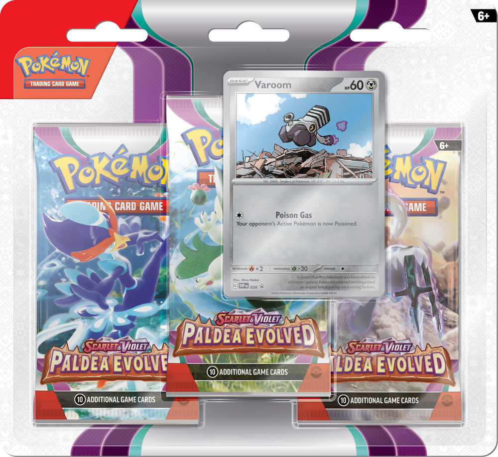 Pokémon TCG: Scarlet & Violet - Paldea Evolved 3 Pack Blister Pack with Promo and Coin