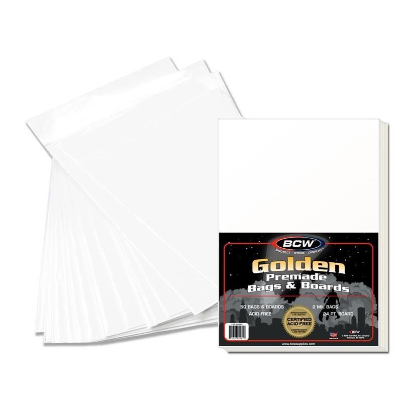 BCW Premade Golden Comic Bag and Board
