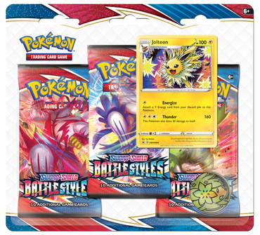 Pokémon TCG: Battle Styles 3 Pack Blister Pack with Promo and Coin