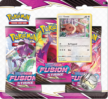Pokémon TCG: Fusion Strike 3 Pack Blister Pack with Promo and Coin