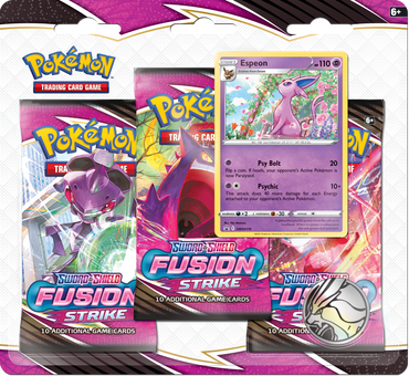 Pokémon TCG: Fusion Strike 3 Pack Blister Pack with Promo and Coin