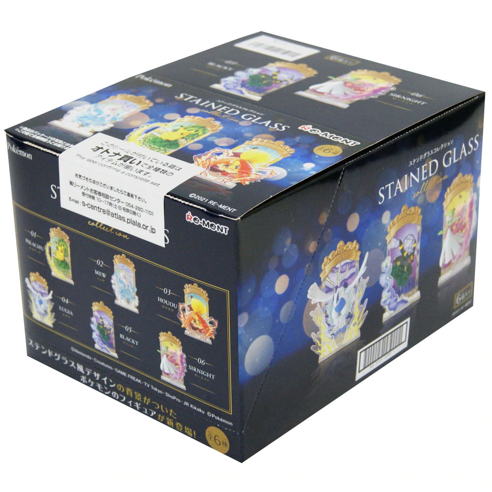 Rement Pokemon Stained Glass Collection Blind Box (Box of 6)