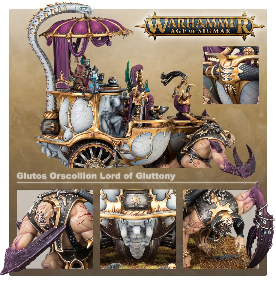 Warhammer Age of Sigmar: Hedonites of Slaanesh - Glutos Orscollion, Lord of Gluttony