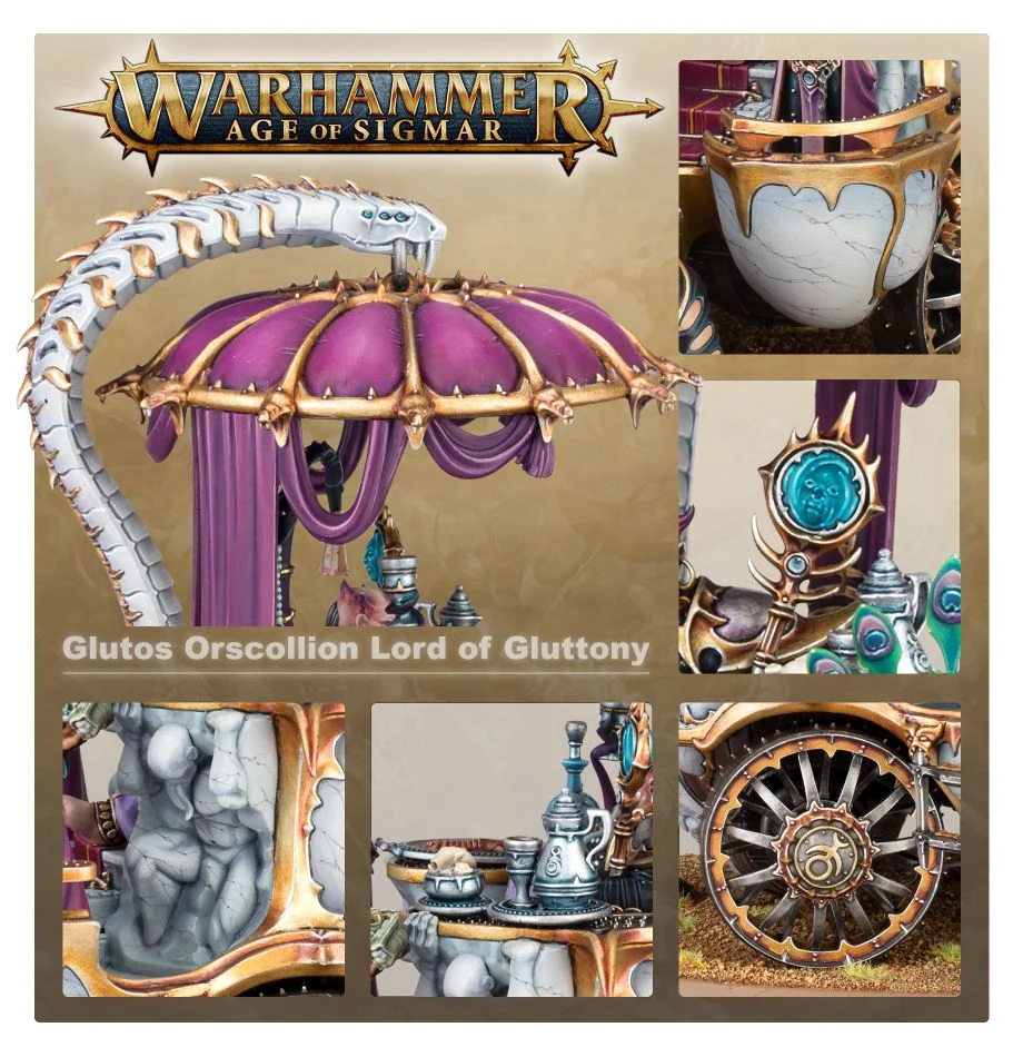Warhammer Age of Sigmar: Hedonites of Slaanesh - Glutos Orscollion, Lord of Gluttony