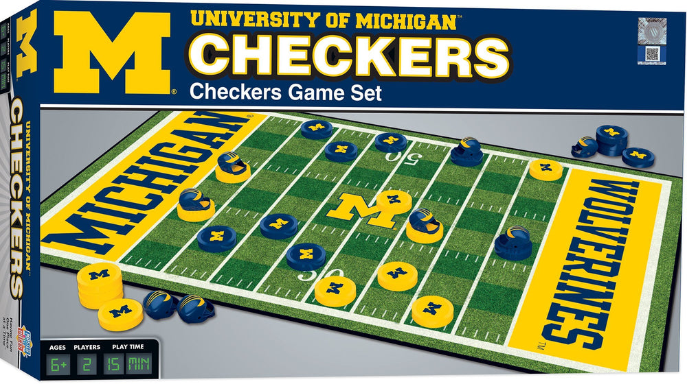 University of Michigan Wolverines Checkers Board Game
