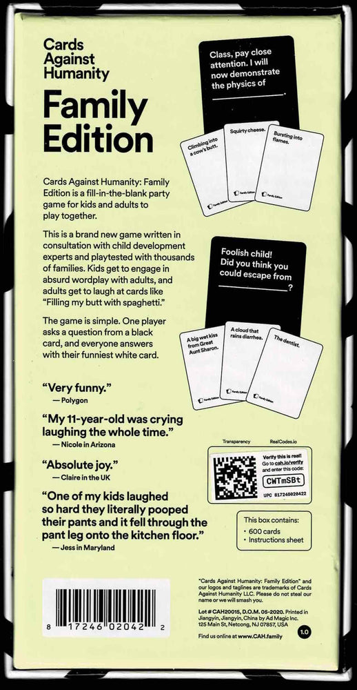 Cards Against Humanity: Family Edition
